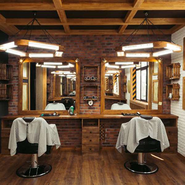 Male Saloon Wooden interior Decor