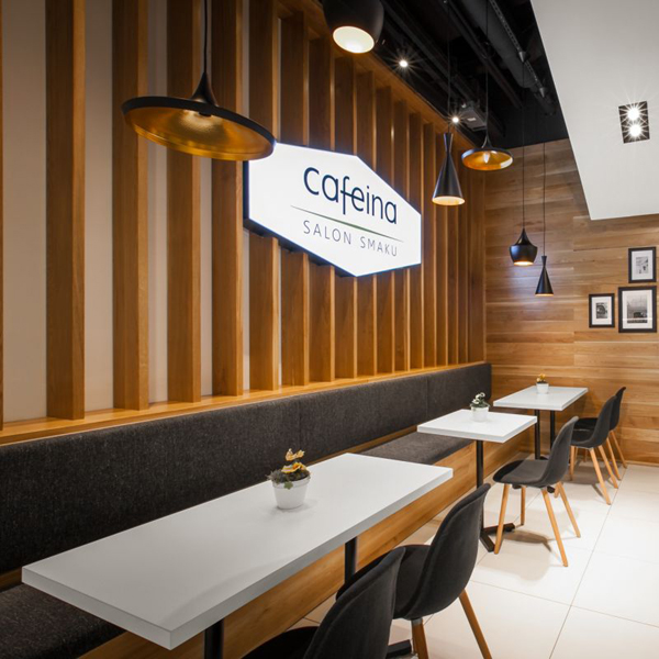 Restaurant inside Wooden interior Decor