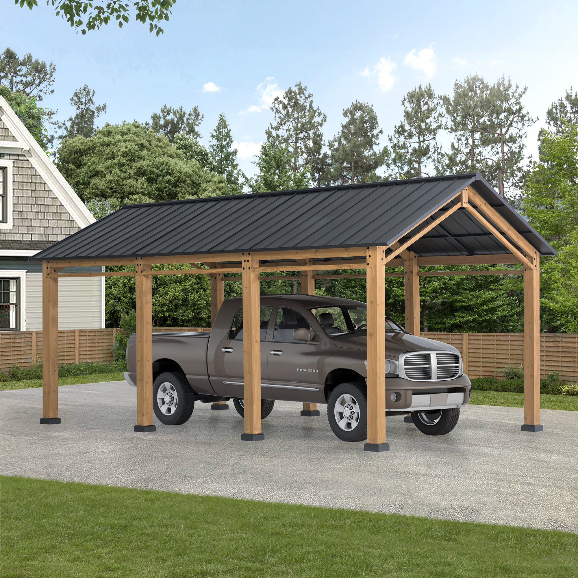 Freestanding-Wooden-Carport